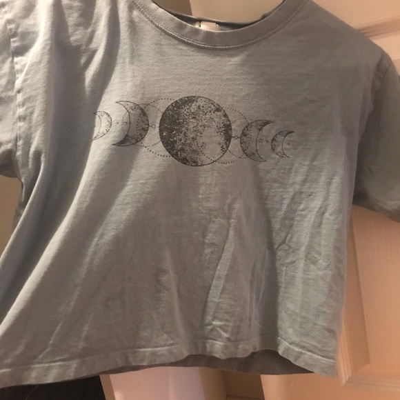 T-shirt in dark tealish Color with moon - Picture 3 of 4